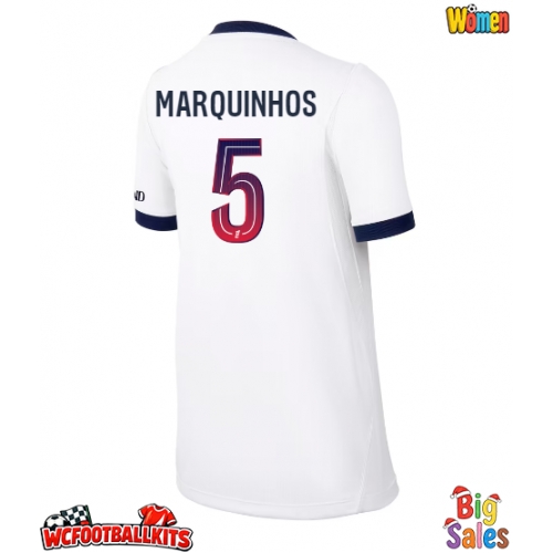 Paris Saint-Germain Marquinhos #5 Replica Away Stadium Shirt for Women 2026-27 Short Sleeve